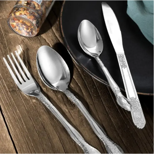 Product Name Deluxe Premium Cutlery Flatware Set For The Home Stainless Steel Cutlery Service With 1 Dinner Fork, 1 Dinner Knife, 1 Dinner Spoo Product Name Deluxe Premium Cutlery Flatware Set For The Home Stainless Steel Cutlery Service With 1 Dinner Fork, 1 Dinner Knife, 1 Dinner Spoo